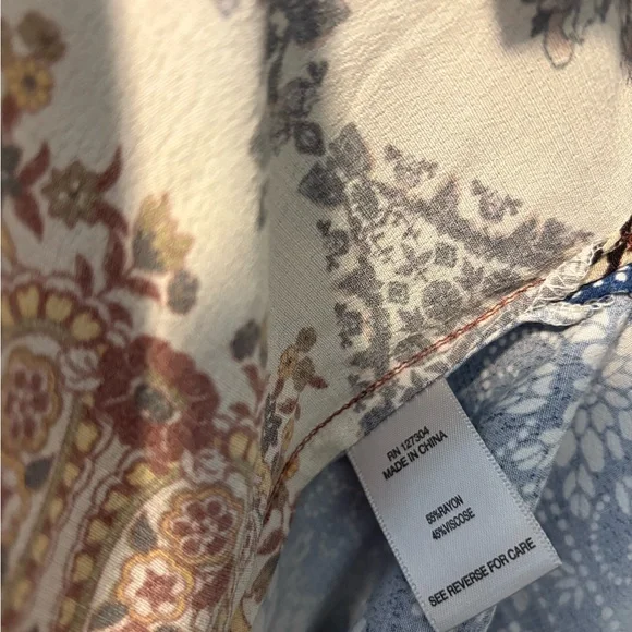 NWT John Mark patchwork Indian summer button tunic blouse top women m medium new - Picture 6 of 7